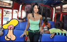 Espectacular colombiana sube al autobús y termina follando como una puta